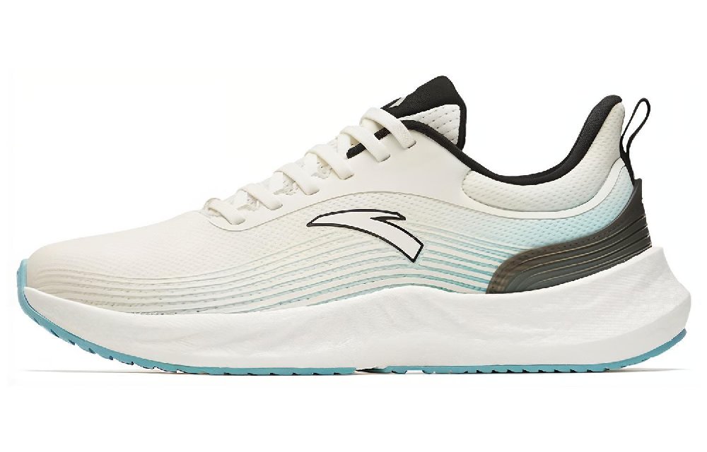Anta Martian Foam Cushioned Slip-Resistant Abrasion-Resistant Low-Top Running Shoes Men's White Horse Blue