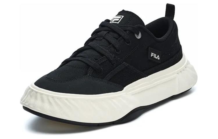 FILA Canvas Low NonSlip Durable Shoes 'Black White' купить в интернет-магазине Yoocart с быстрой доставкой по России.