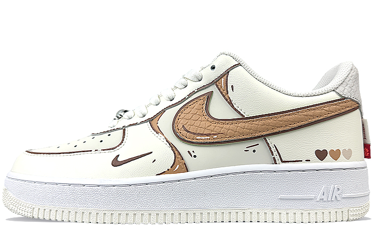 Nike Air Force 1 Low-Top Skateboard Shoes Unisex Coffee