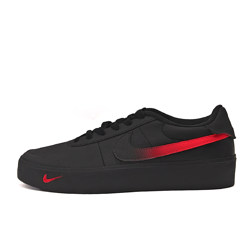 Nike Court Shot Sunset Red Non slip Lightweight Low Top Skateboard Shoes Unisex Black Red