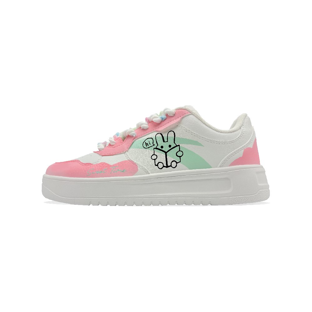 Anta Relaxed Coverage Abrasion Resistant Lightweight Low Top Skateboard Shoes Women's White Pink