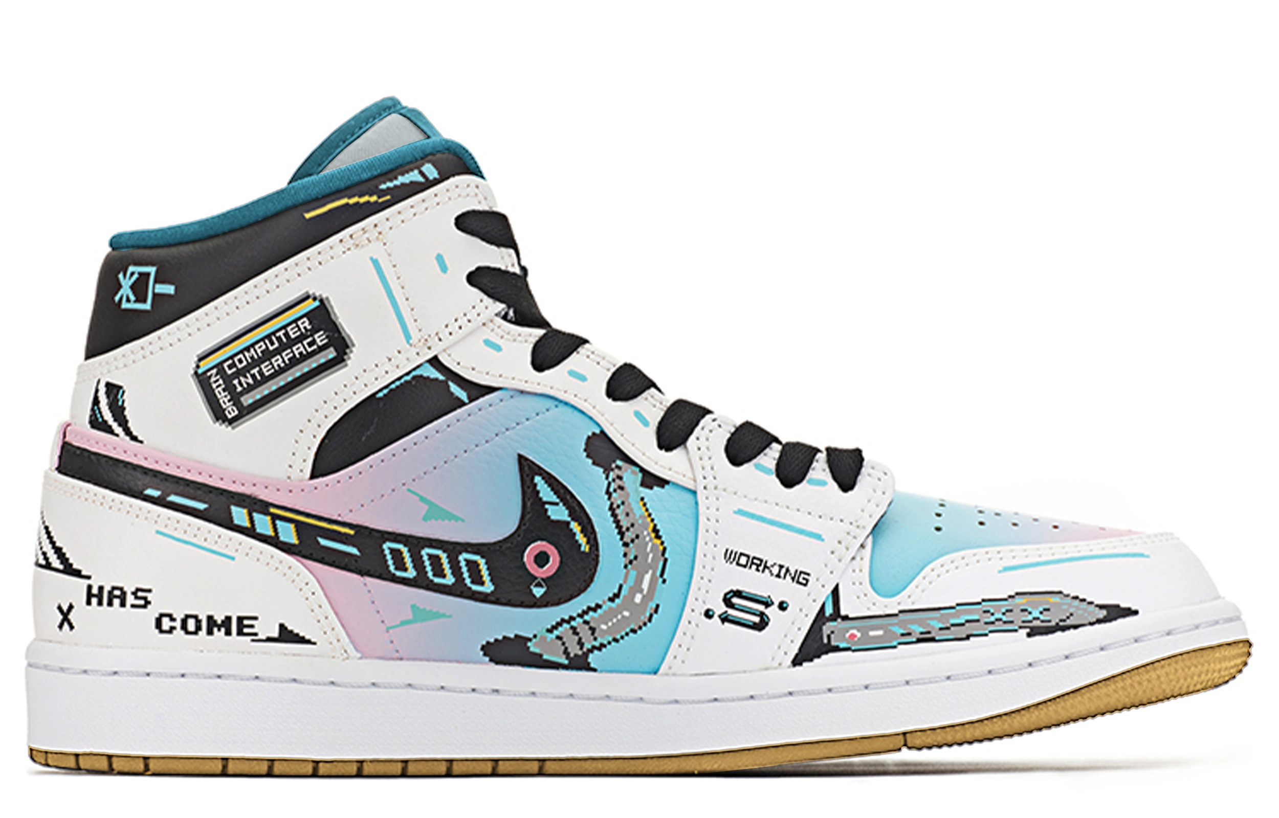 Jordan Air Jordan 1 Mid-Top Vintage Basketball Shoes Men's Blue Pink купить в интернет-магазине Yoocart с быстрой доставкой по России.