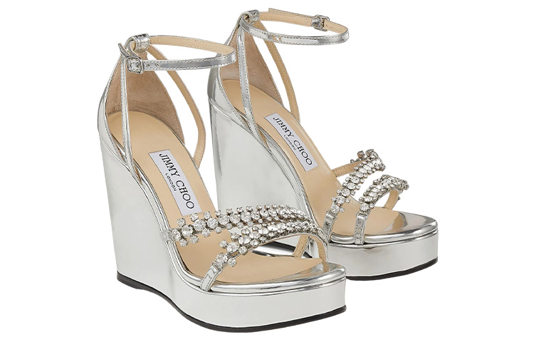 Jimmy Choo Bing 120mm Wedge Sandals
