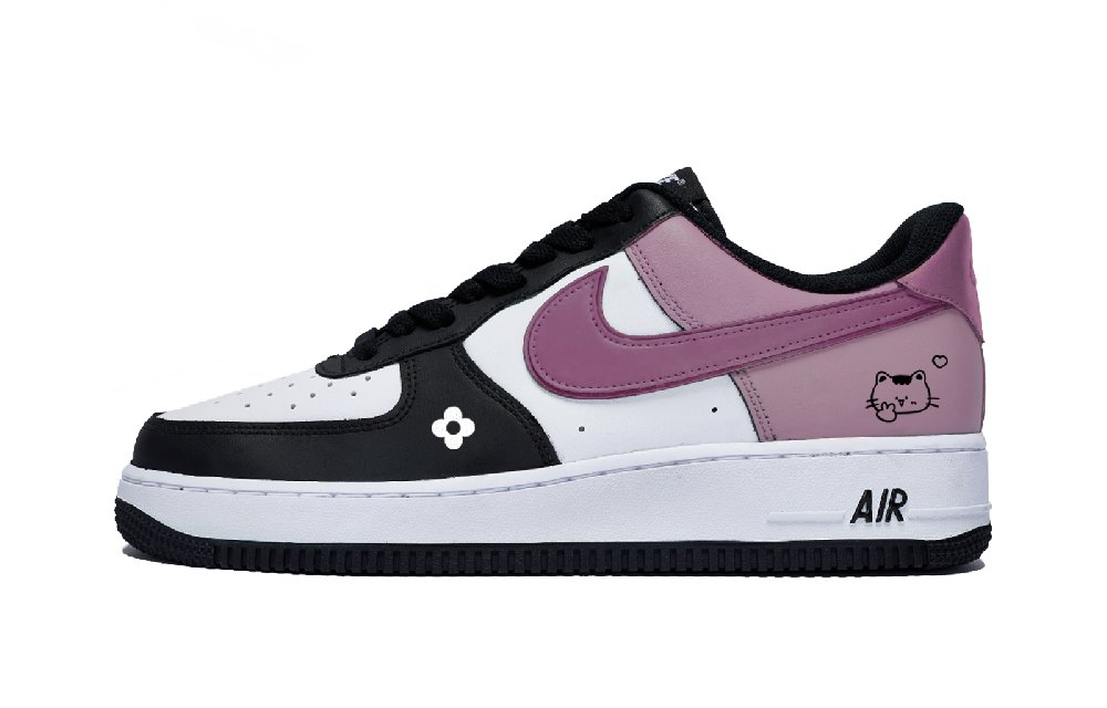 Nike Air Force 1 Lazy Raspberry Low Top Skateboard Shoes Men's White