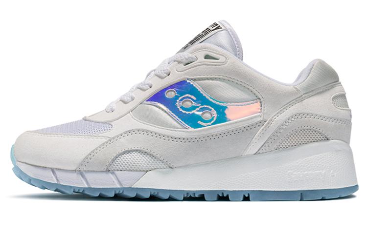 Saucony Shadow 6000 Cushioning Anti-Slip Wear-Resistant Breathability Low-Top Casual Running Shoes Women's White Gray