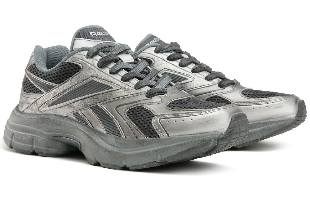 Reebok Low Top Running Shoes Unisex Black Silver