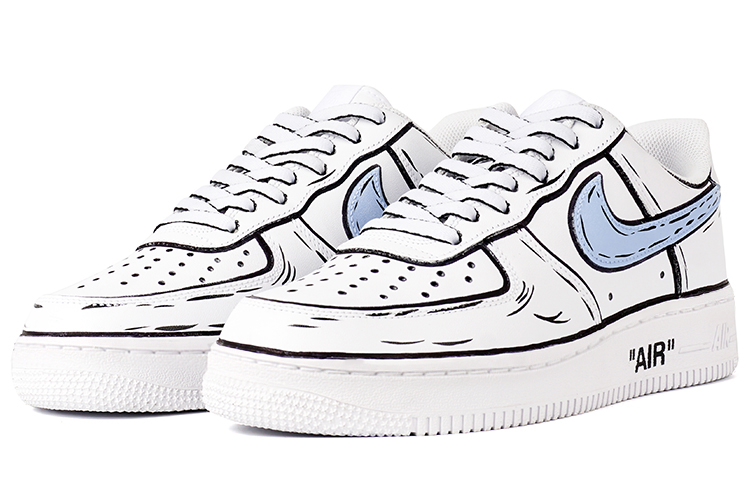 Nike Air Force 1 Skateboard Shoes Women's White Blue купить в интернет-магазине Yoocart с быстрой доставкой по России.