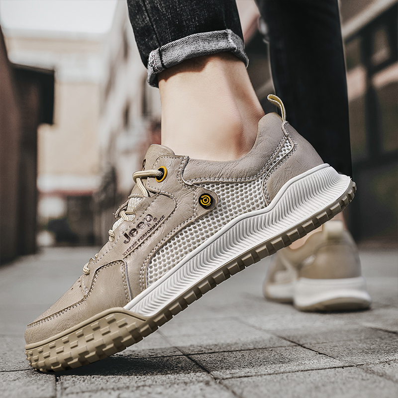 Jeep Low Top Sports Casual Shoes Men's Sand купить в интернет-магазине Yoocart с быстрой доставкой по России.
