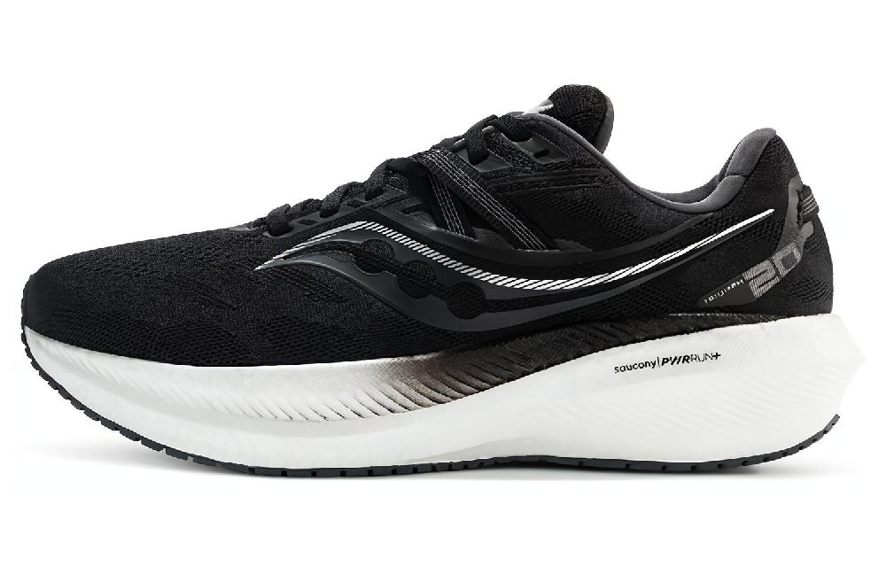 Saucony Triumph 20 Anti-Slip Wear-Resistant Low-Top Casual Running Shoes Men's Black White