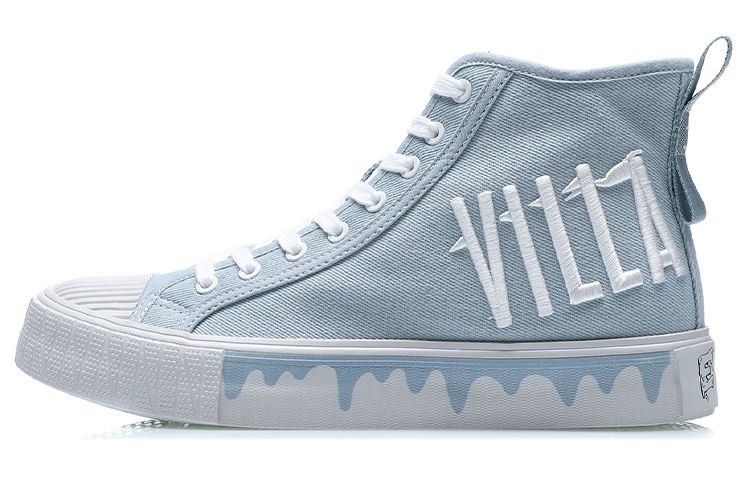 LiNing Slip Resistant, Abrasion Resistant, Lightweight High Top Canvas Shoes Men's Blue