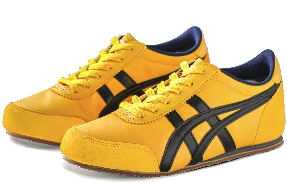 Onitsuka Tiger Track Trainer Anti Slip Wear Resistant Low Top Casual Shoes Unisex Yellow Black