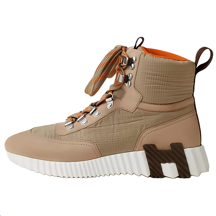 HERMES Climb High Top Casual Shoes 4cm Women's Beige
