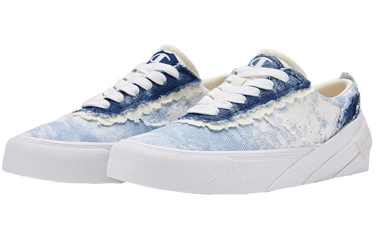 Champion Essentials Collection Street Roller Anti-Slip Wear-Resistant Low-Top Skateboard Shoes Women's Blue купить в интернет-магазине Yoocart с быстрой доставкой по России.