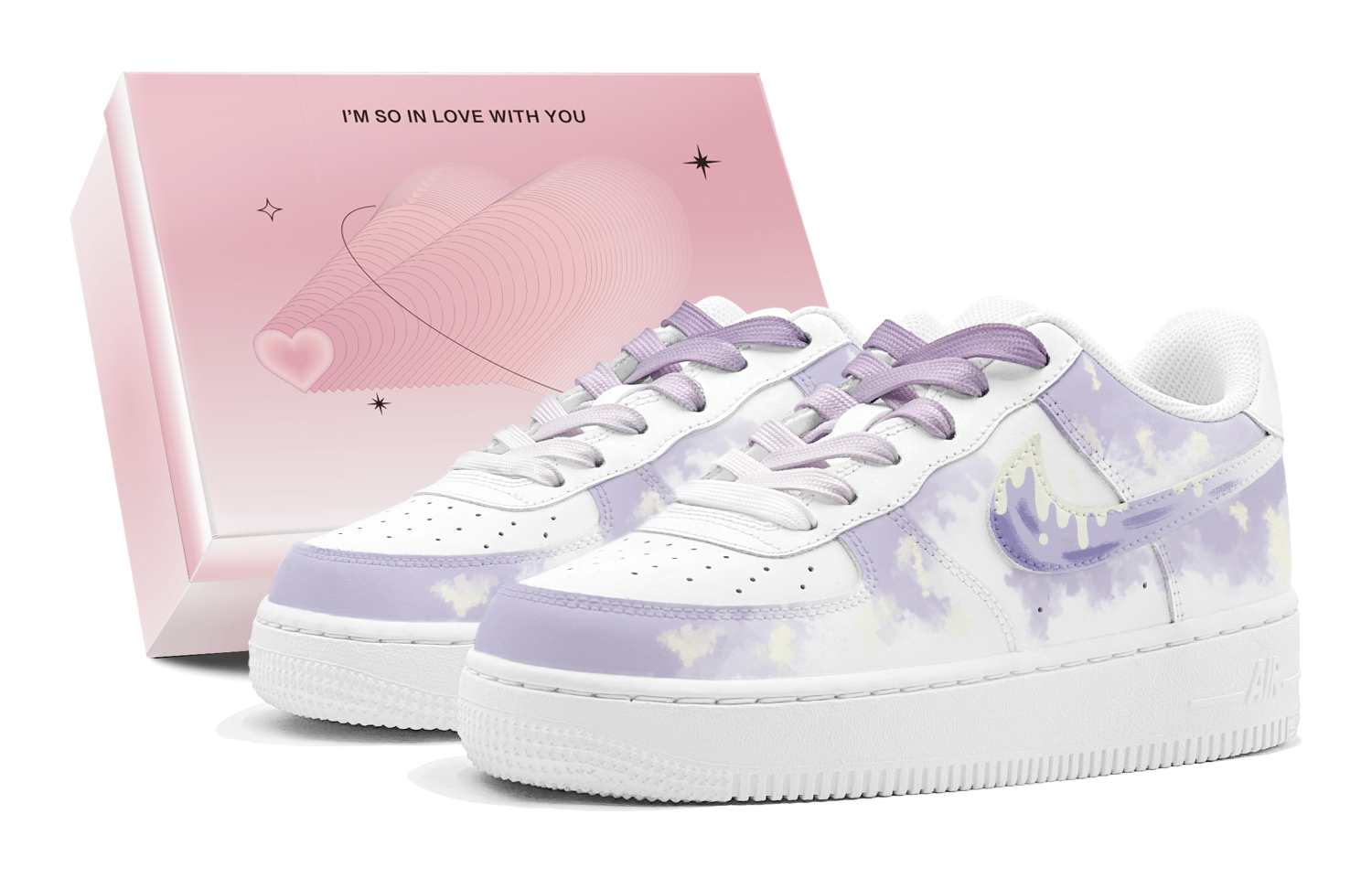 Nike Air Force 1 Skateboard Shoes Women's Low top Yellow