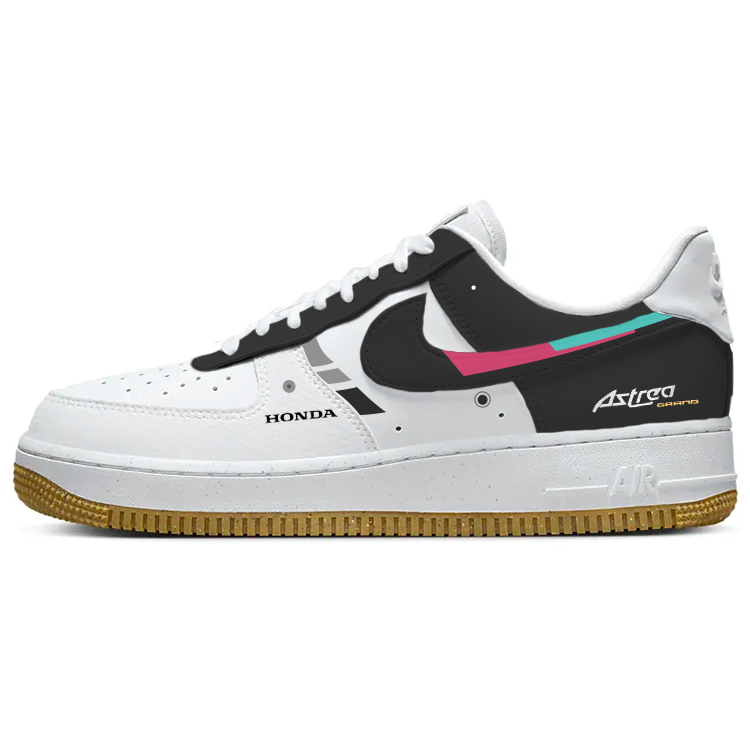 Nike Air Force 1 Cushioned Wear-Resistant Slip-Resistant Low-Top Skateboard Shoes Unisex White Black