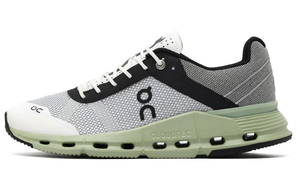 On Cloudnova Anti-Slip Wear-Resistant Low-Top Long Distance Running Running Shoes Women's White Gray Green
