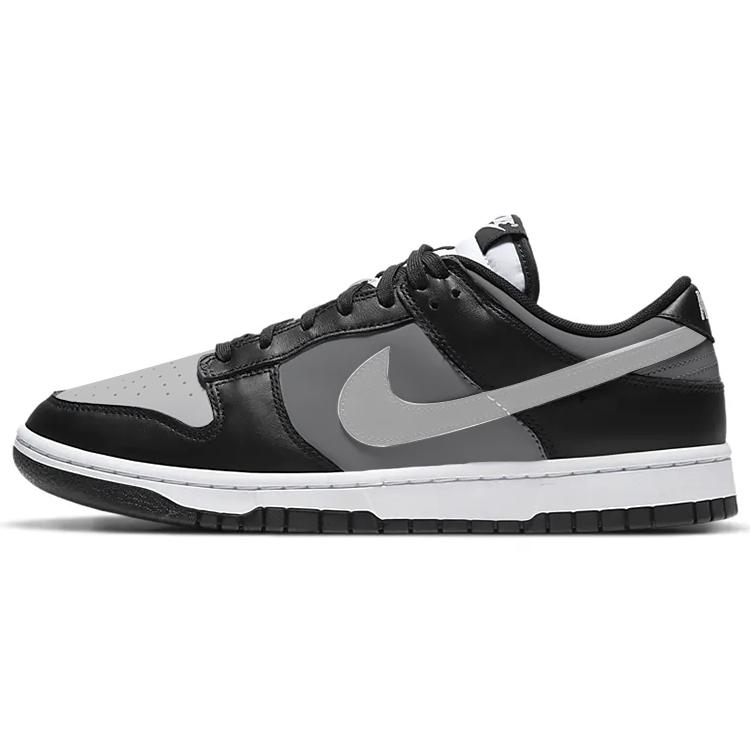 Nike Dunk Dark Shadow Versatile Fashion Non-slip Lightweight Low-Top Skateboard Shoes Unisex Black White