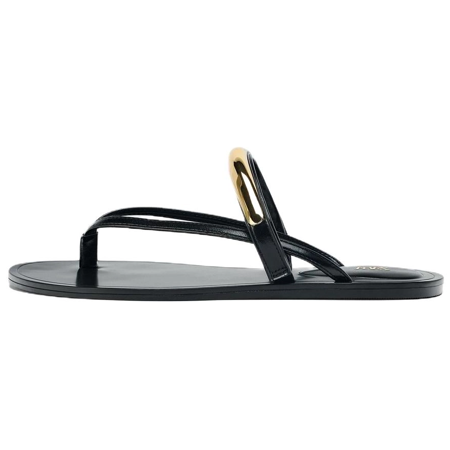 ZARA Abrasion Resistant Flip Flops Women's Black