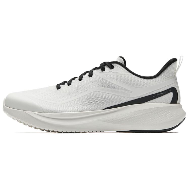 Anta Hydrogen Run Anti Slip Wear Resistant Low Top Casual Sprint Running Shoes Men's White Black