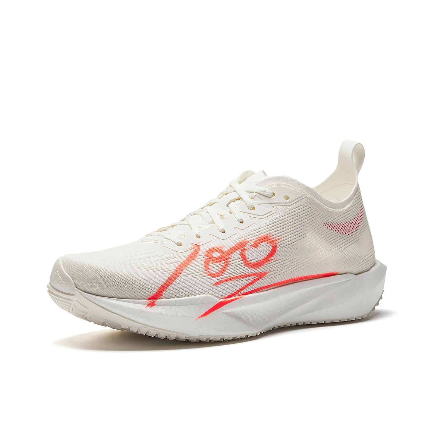 Anta Plastic Pioneer Cushioning Support Lightweight Low top Carbon Plate Casual Running Shoes Men's White Red