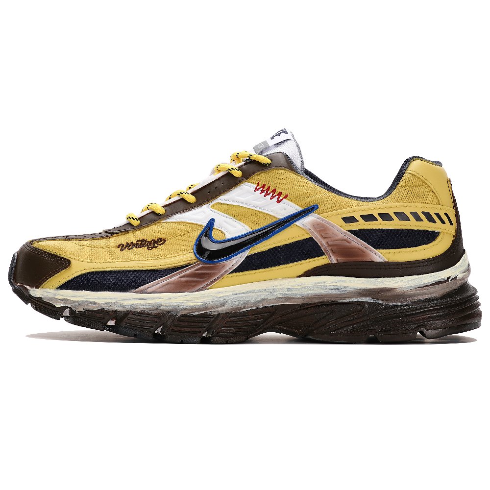 Nike Initiator Cushioning, Wear Resistant Low Top Running Shoes Men's Yellow Brown