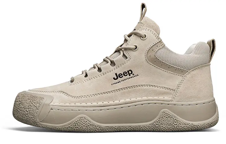 Jeep Mid Top Casual Shoes Men's Sand