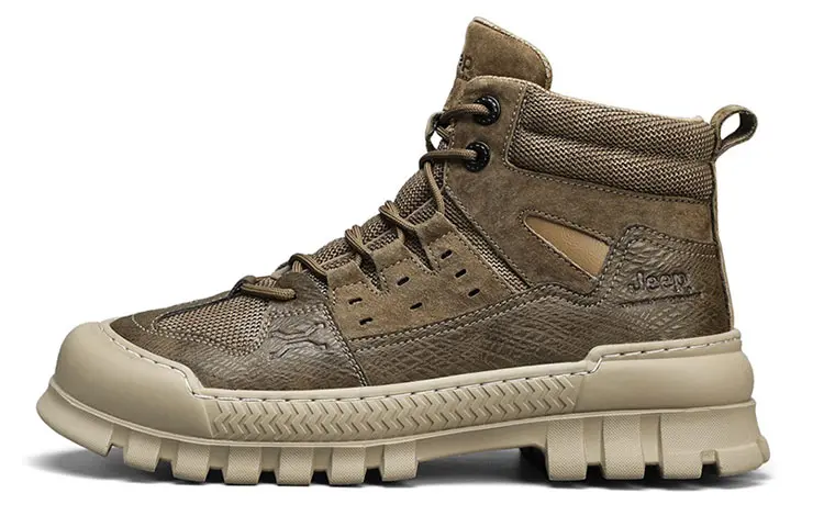 Jeep Knee High Martin Boot Men's Khaki