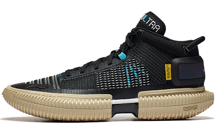 LiNing Badfive 3 Ultra Breathable Support Rebound Mid top Basketball Shoes Men's Black