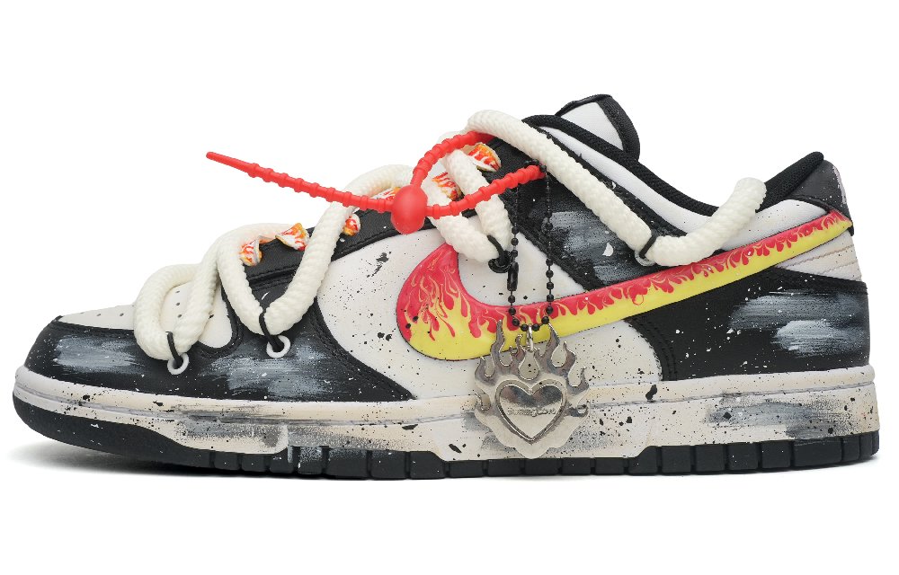 Nike Dunk Low Low-Top Skateboard Shoes Unisex Black White
