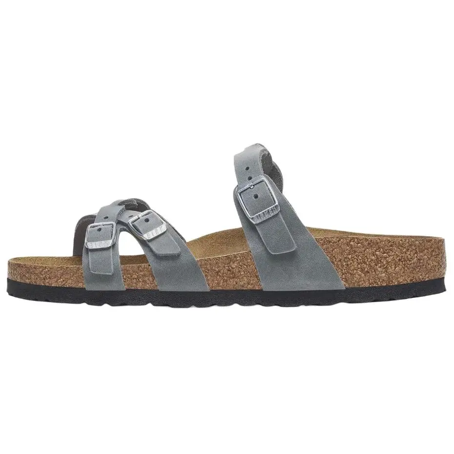 Birkenstock Franca Braided EVA Abrasion Resistant Slide Slippers Women's Gray Narrow