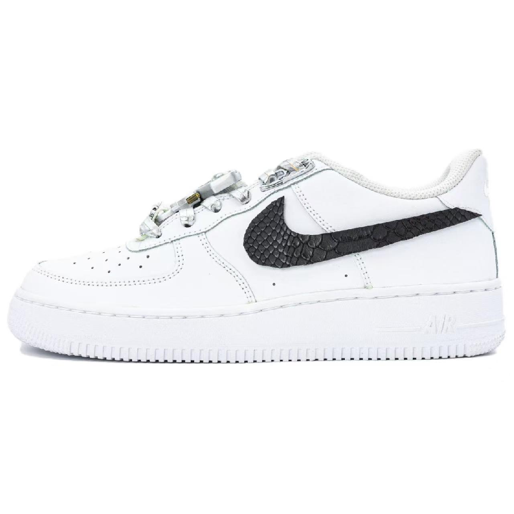 Nike Air Force 1 Gold Scale Iron Buckle Anti Slip Wear Resistant Low Top Skateboard Shoes Women's White