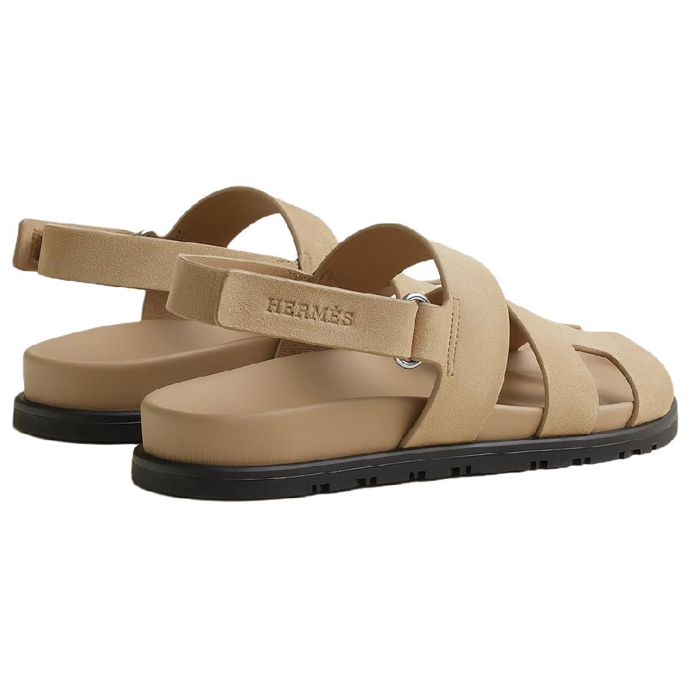 HERMES Genius One Strap Sandals Women's Beige