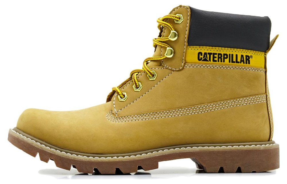 CAT Wear-Resistant Slip-Resistant Ankle-Length Outdoor Boots Unisex Yellow