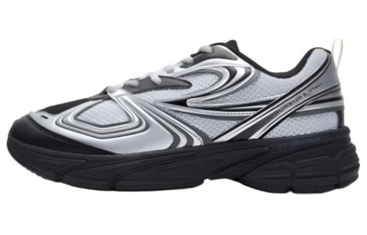 FILA Interrun Cushioning, Wear Resistant Low Top Casual Running Shoes Unisex Black Silver