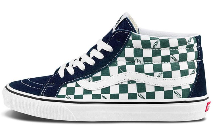 Vans Sk8 mid Checkerboard Green/White
