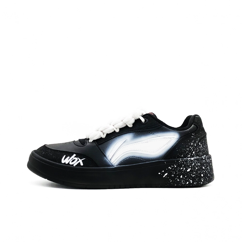 LiNing Acer Truncatum Abrasion Resistant Balance Low top Skateboard Shoes Men's Black White