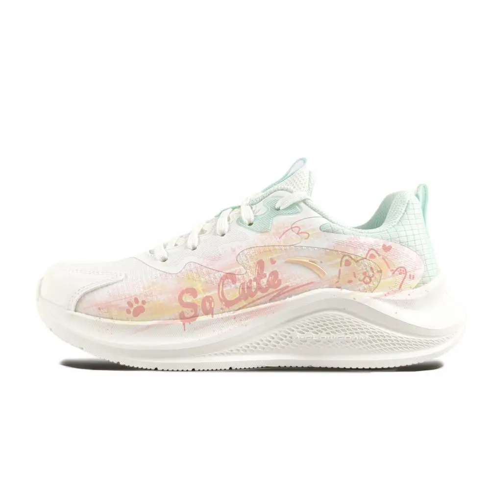 Anta Shock Absorbers Slip Resistant Abrasion Resistant Low top Casual Sprint Running Shoes Women's White