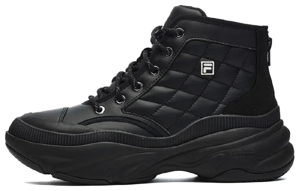 FILA Bread Mid Anti-Slip Wear-Resistant Mid-Top Casual Shoes Women's Black