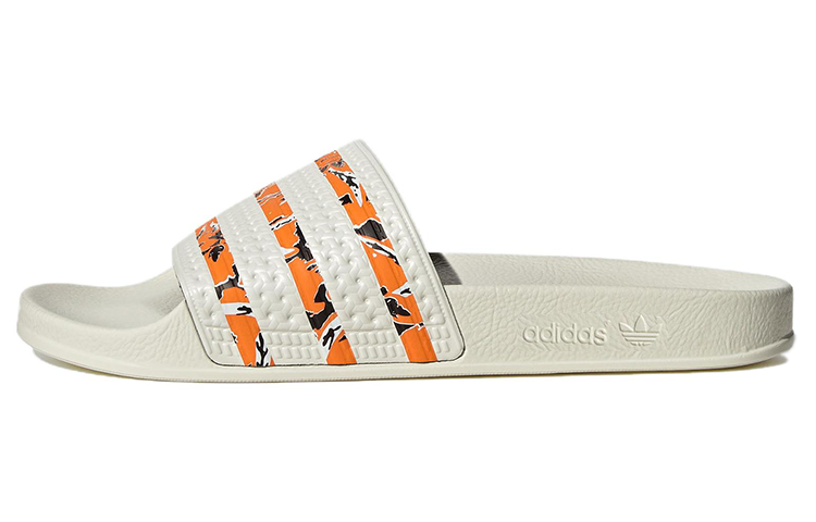 Adidas Originals Adilette Slides 'Off White Bright Orange'