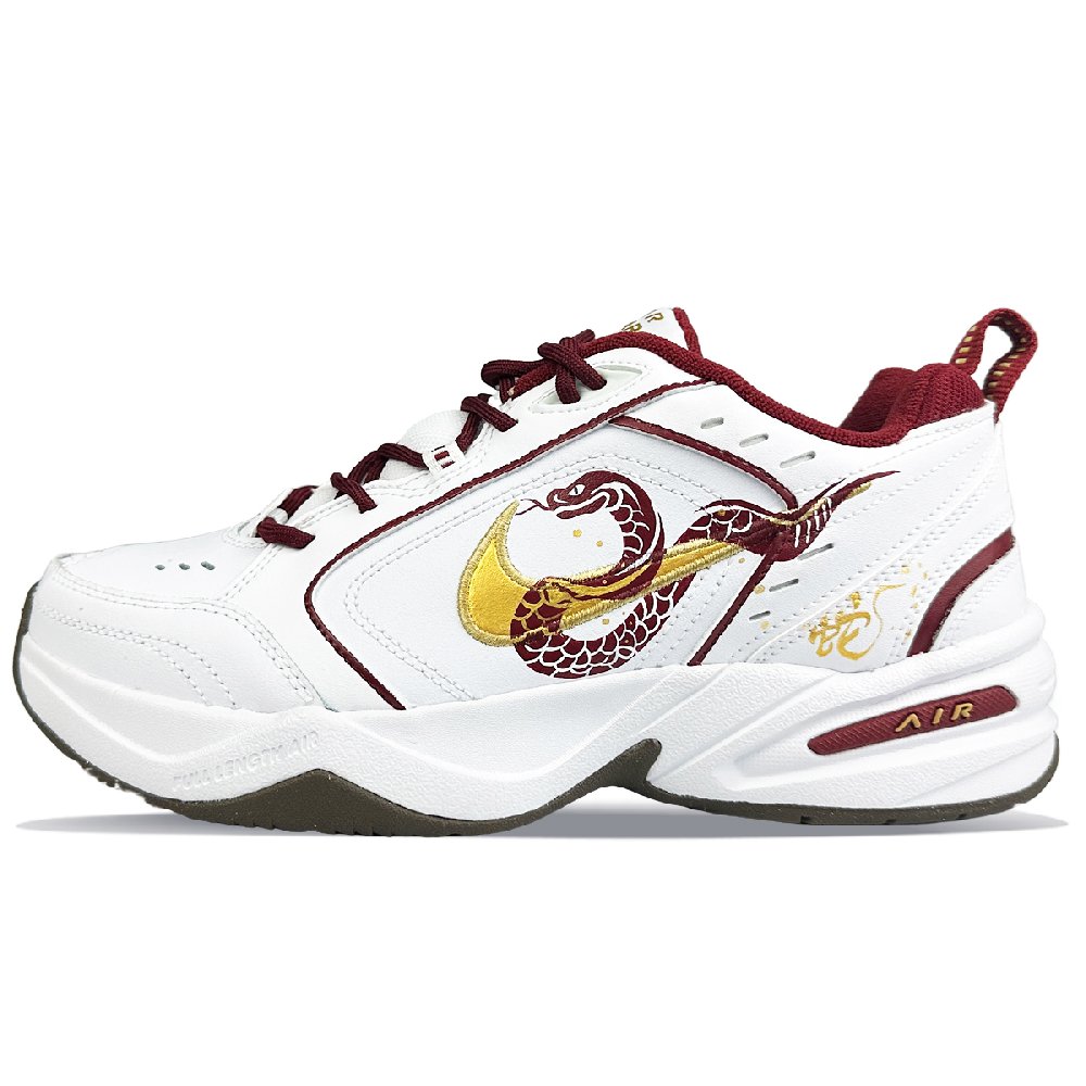 Nike Air Monarch 4 Anti-Slip Wear-Resistant Low-Top Casual Shoes Unisex White