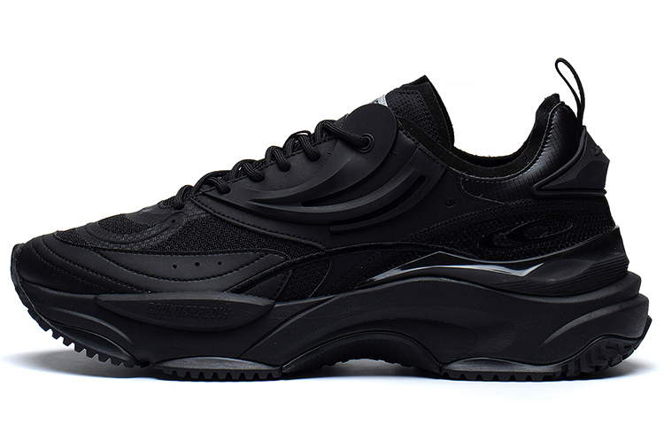 LiNing CF Shock Absorbers With Slip Resistant And Abrasion Resistant Properties Low Top Sports Casual Shoes Men's Black