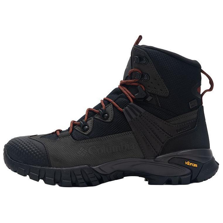 Columbia Sportswear Anti-Slip Wear-Resistant High-Top Trekking Shoes Men Black