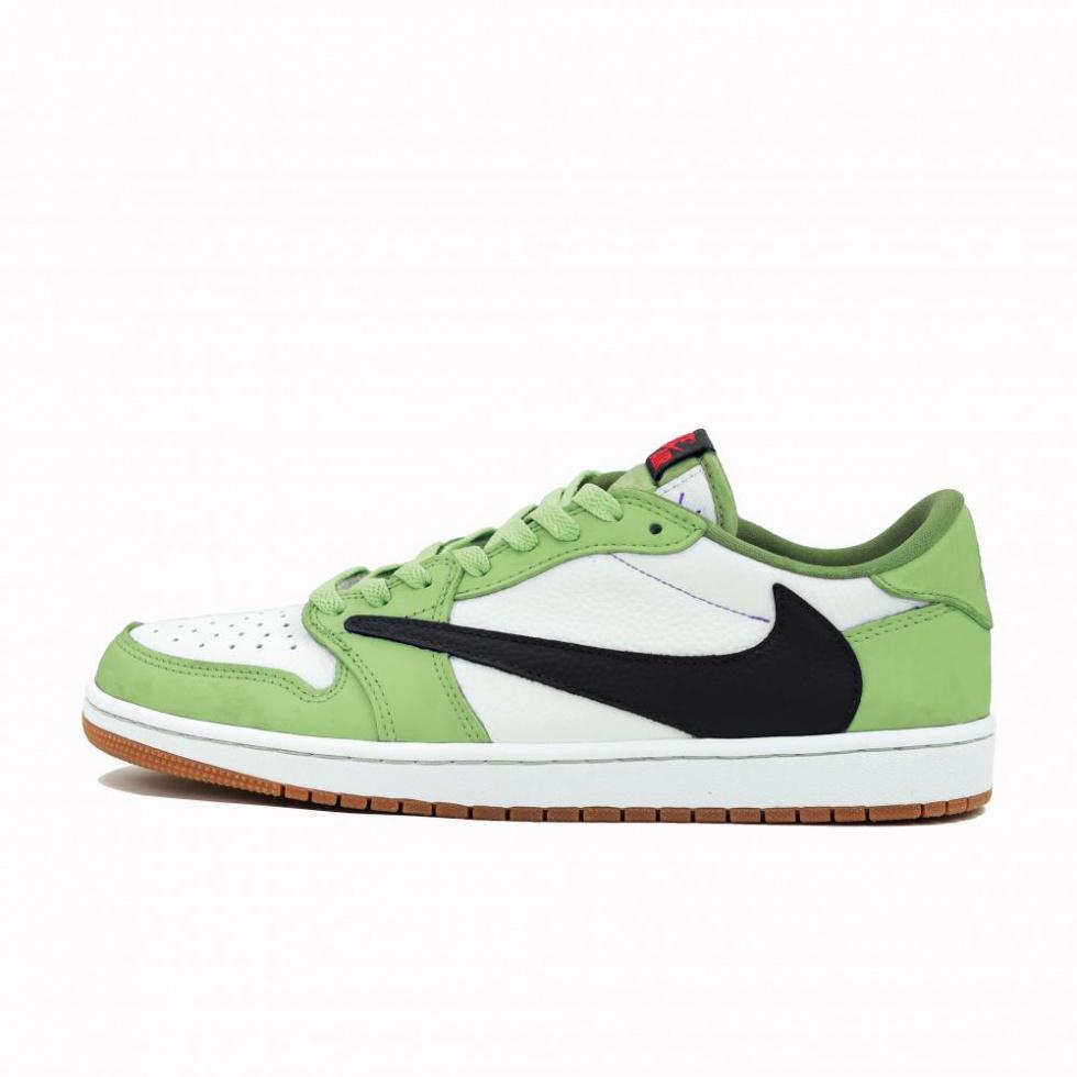 Travis Scott x Jordan Cushioning Anti-Slip And Wear-Resistant Low-Top Vintage Basketball Shoes Women's Green