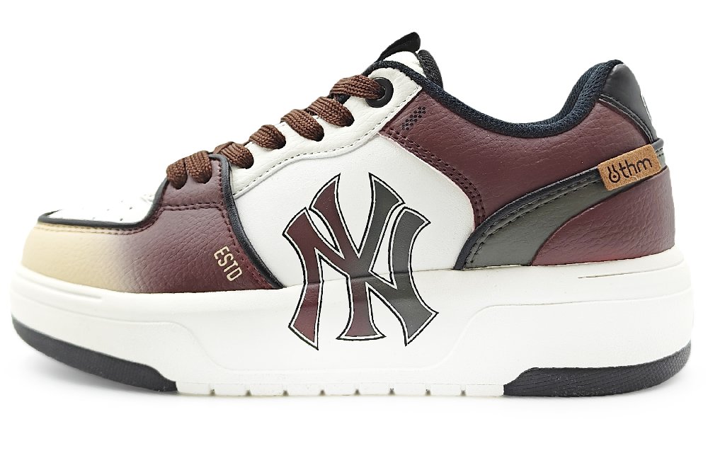 MLB Chunky Liner Abrasion Resistant Low Top Skateboard Shoes Unisex Red Brown