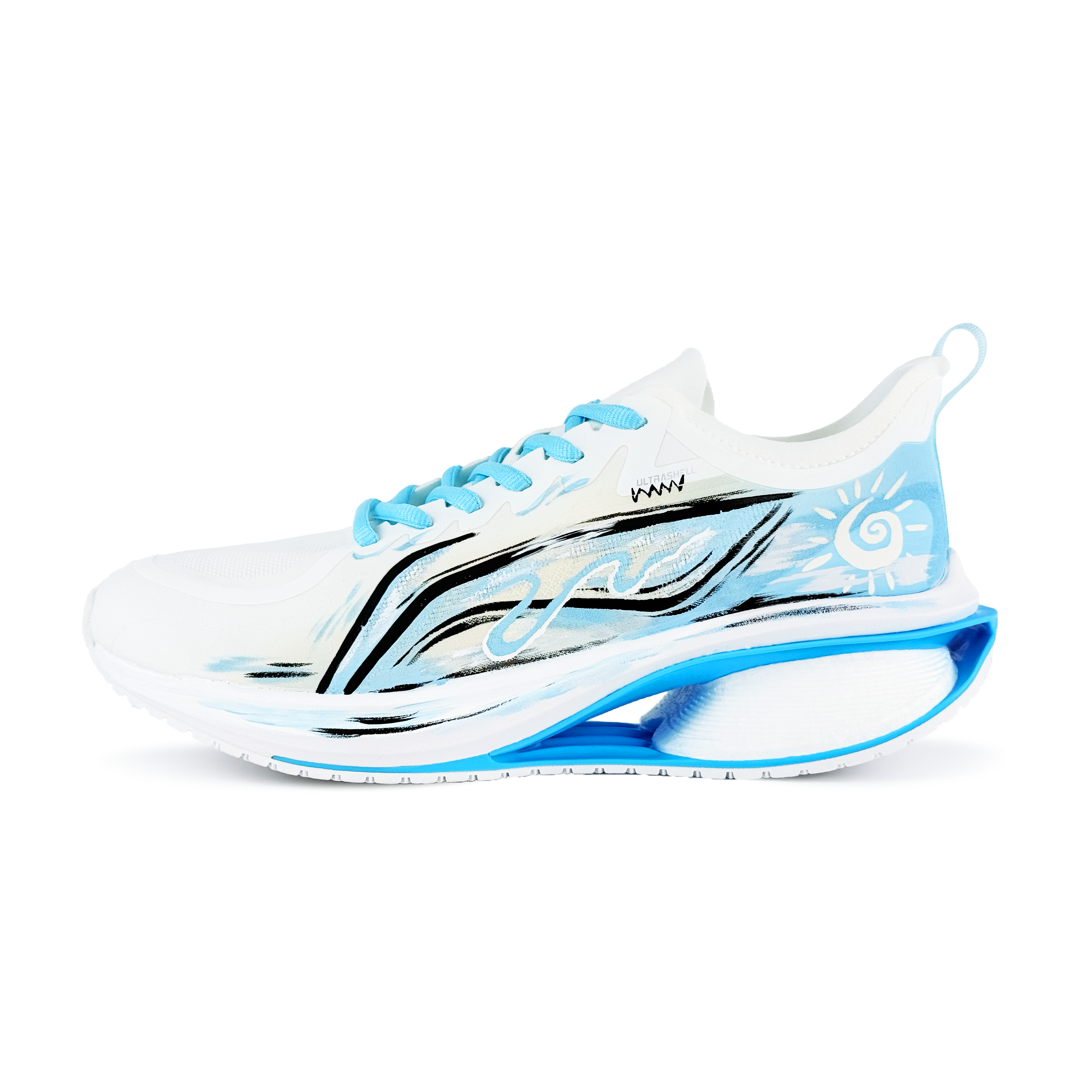LiNing WuShi 5S 3.0 Cushioning, Wear Resistant Low top Casual Running Shoes Men's White Blue