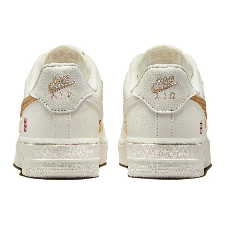 Nike Air Force 1 Anti-Slip Wear-Resistant Low-Top Skateboard Shoes Women's White Gold купить в интернет-магазине Yoocart с быстрой доставкой по России.
