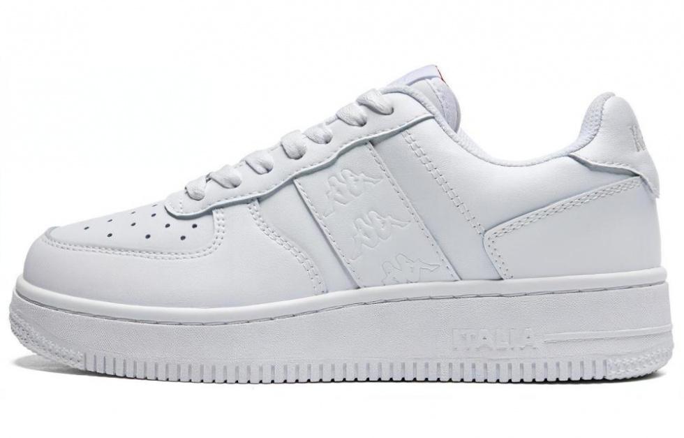 Kappa Back to Back Breathable Low Top Skateboard Shoes Unisex Heron Feather White