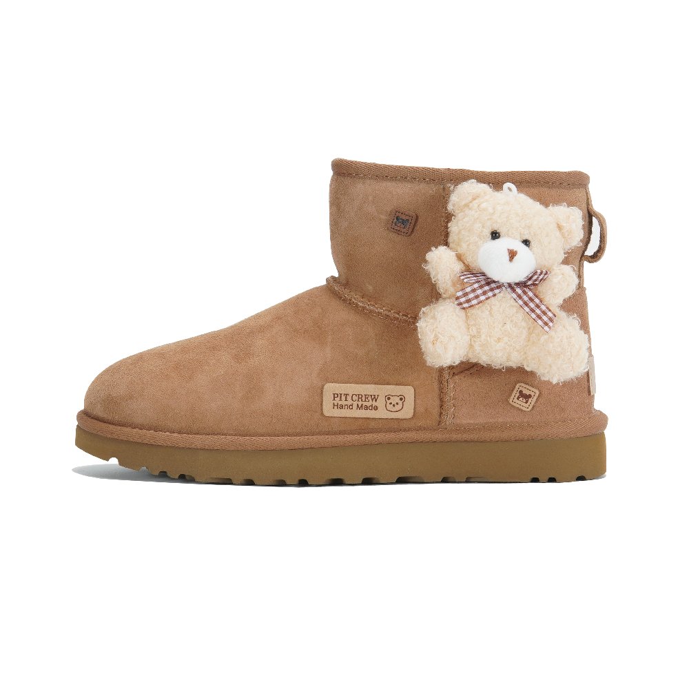 UGG CLASSIC MINI Tri-Experimental Laboratory Warm And Wear-Resistant Short Snow Boots Women's Chestnut