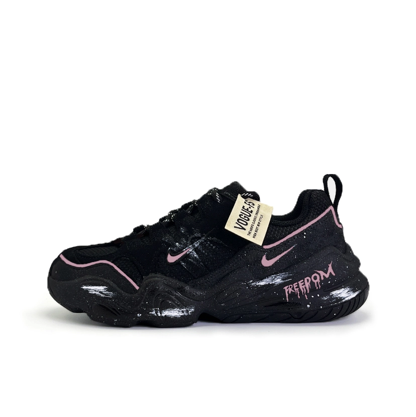 Nike Tech Hera Pink Ink Avant Garde Cushioning Abrasion Resistant Breathable Low top Casual Shoes Unisex Black