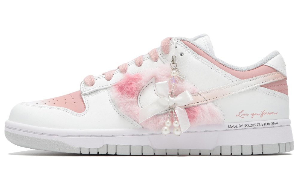 Nike Dunk Anti Slip Wear Resistant Low Top Skateboard Shoes Women's Pink